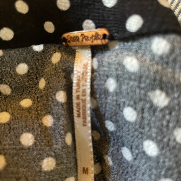 Free People Maye Printed Long Sleeve top in Black - Picture 6 of 8